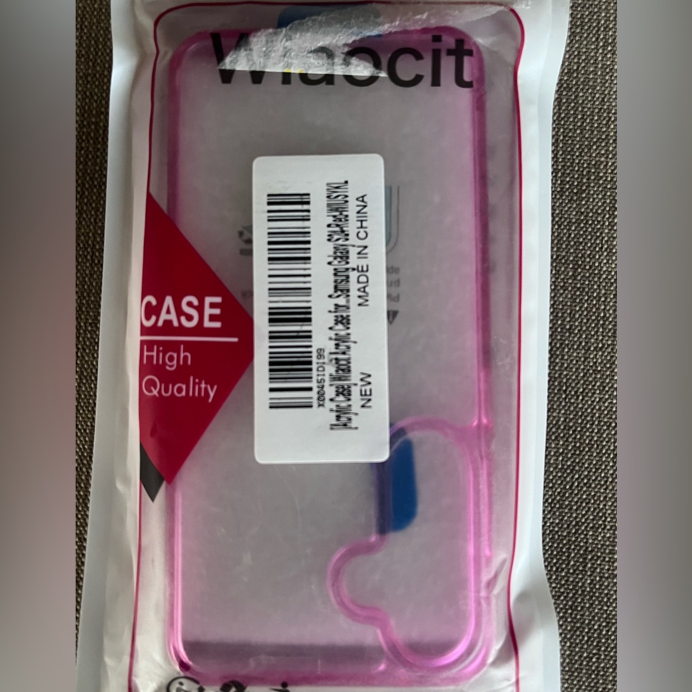 New Acrylic Clear Light Red Phone Case for Samsung Galaxy S24